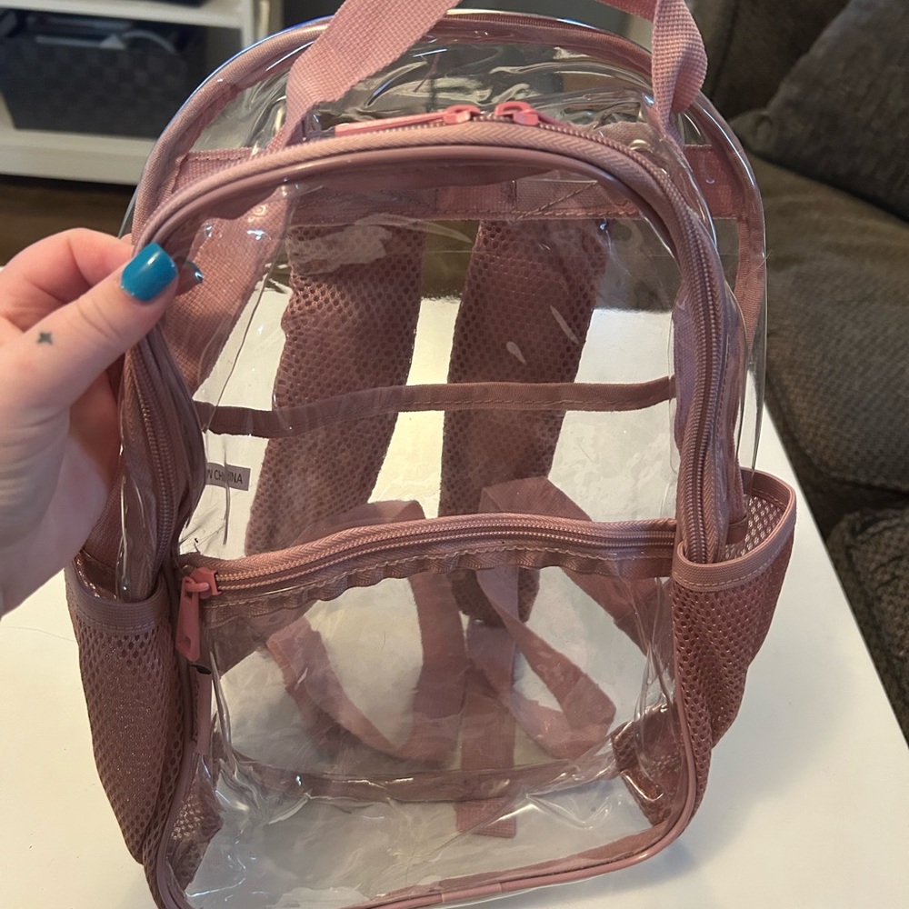 Pink Transparent Backpack - Picture 3 of 3